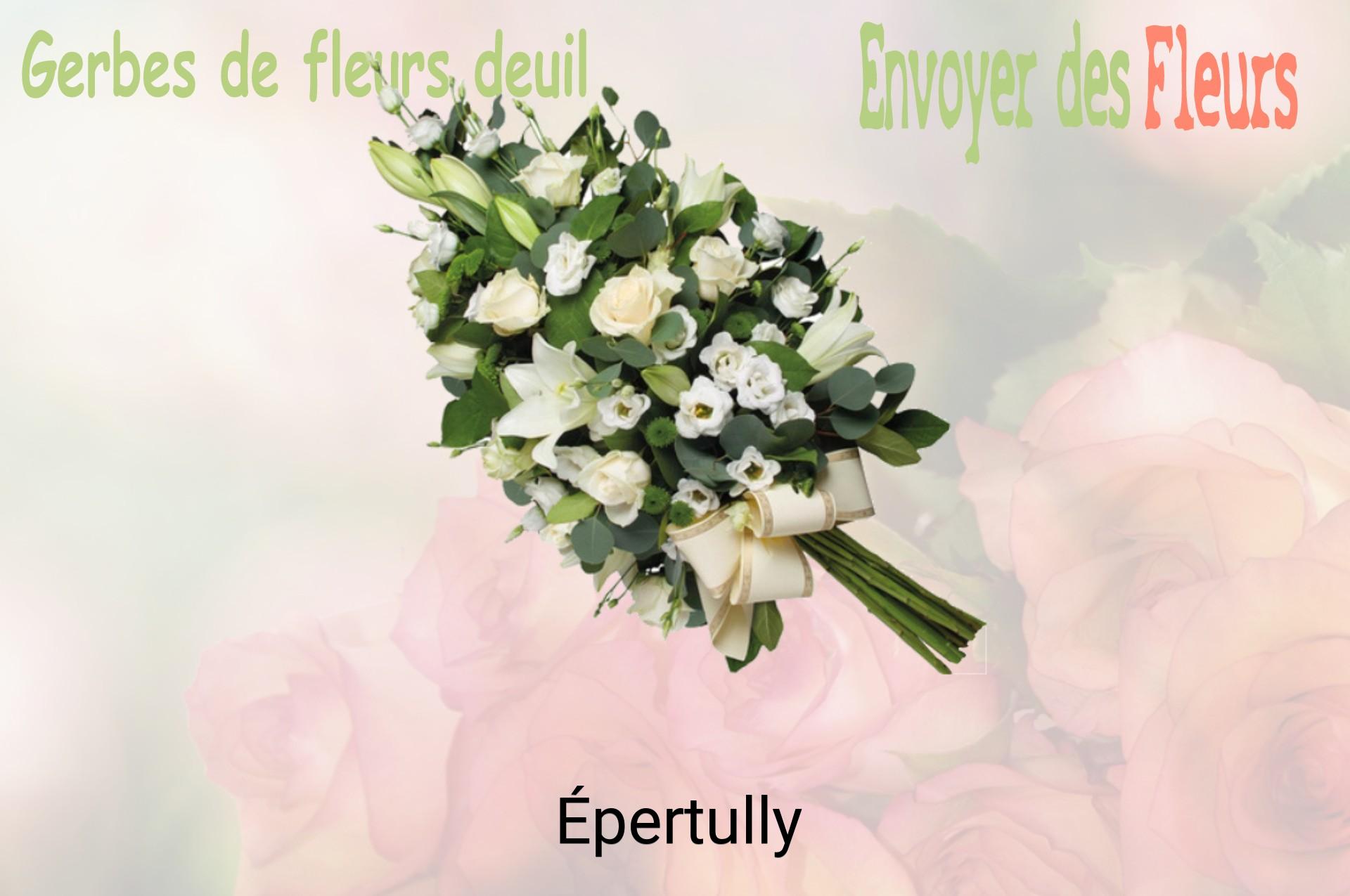 Gerbe de fleurs de deuil livrée à Épertully
